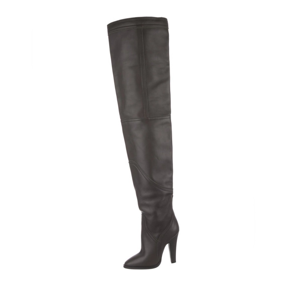 Saint Laurent Sleek Black Over-the-Knee Boots - Picture 4 of 4